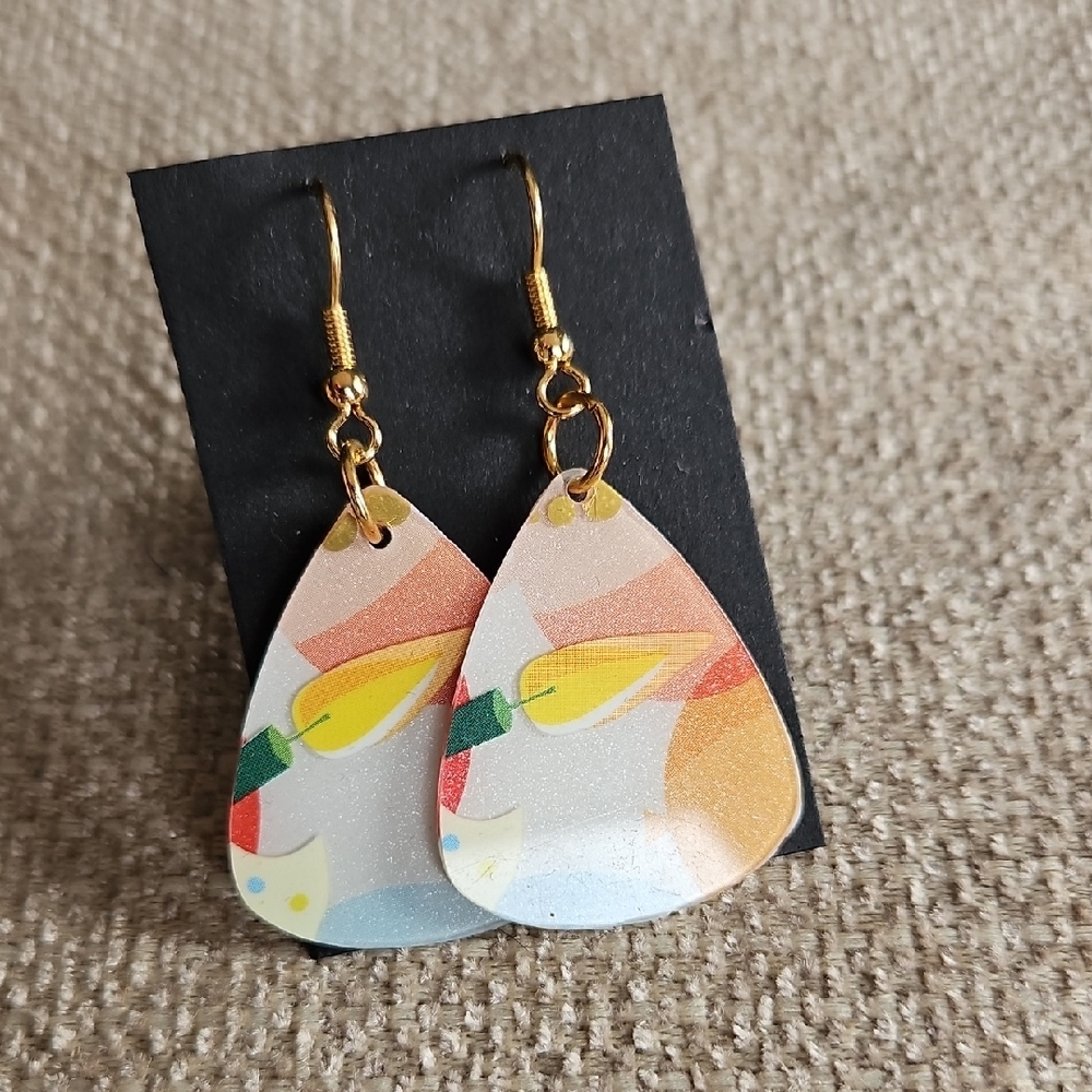 Starbucks Gift Card Guitar Pick Earrings